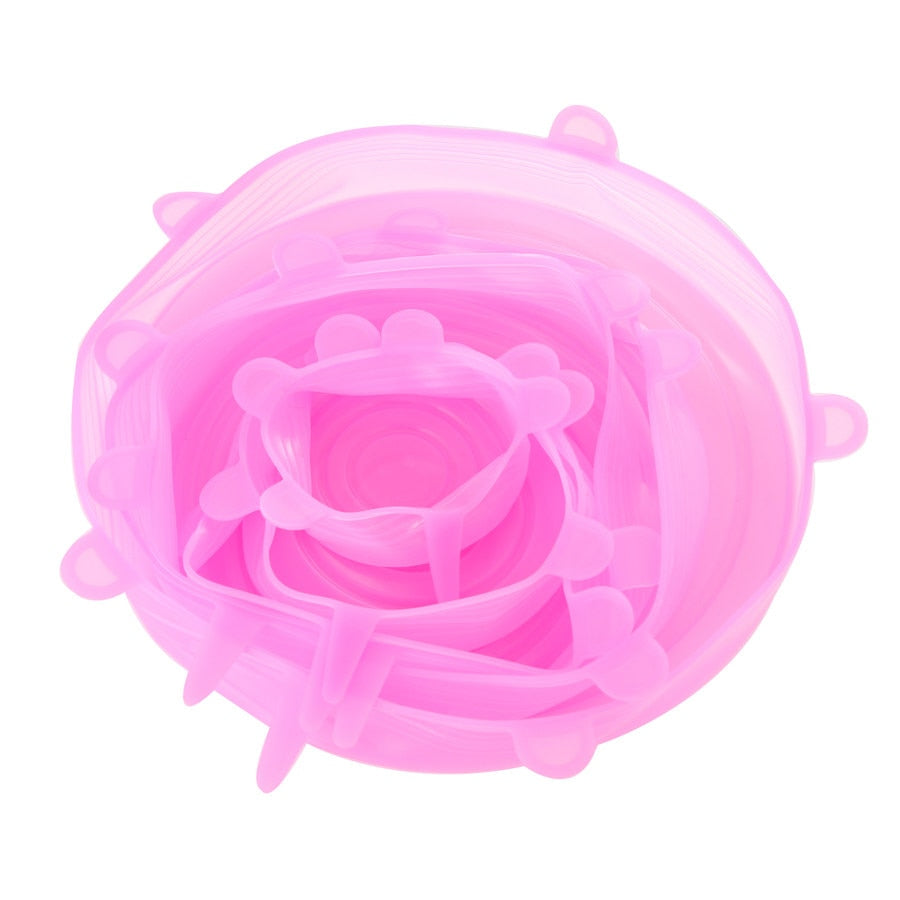 CONJUNTO 6 TAMPAS DE SILICONE UNIVERSAL