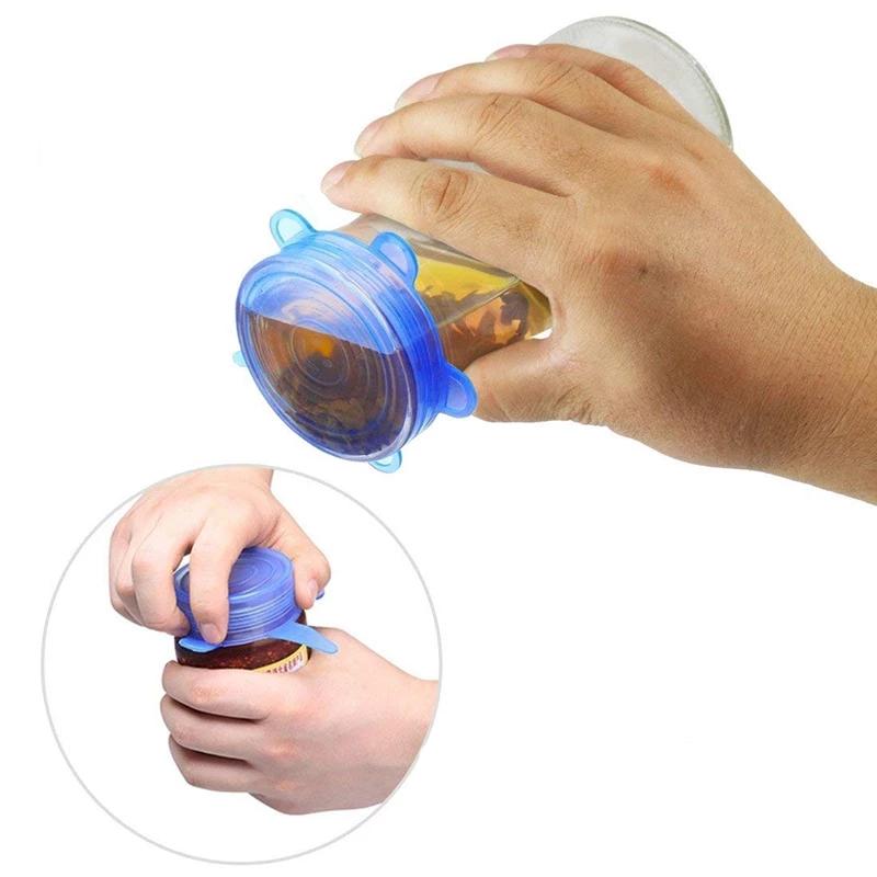 CONJUNTO 6 TAMPAS DE SILICONE UNIVERSAL